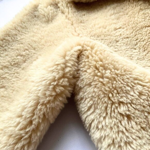 NWT FREE PEOPLE PRETTY PERFECT FAUX FUR COAT IN CREAM TEA - S - Picture 13 of 16